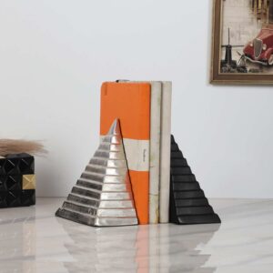 Pyramidon Bookend Silver & Black