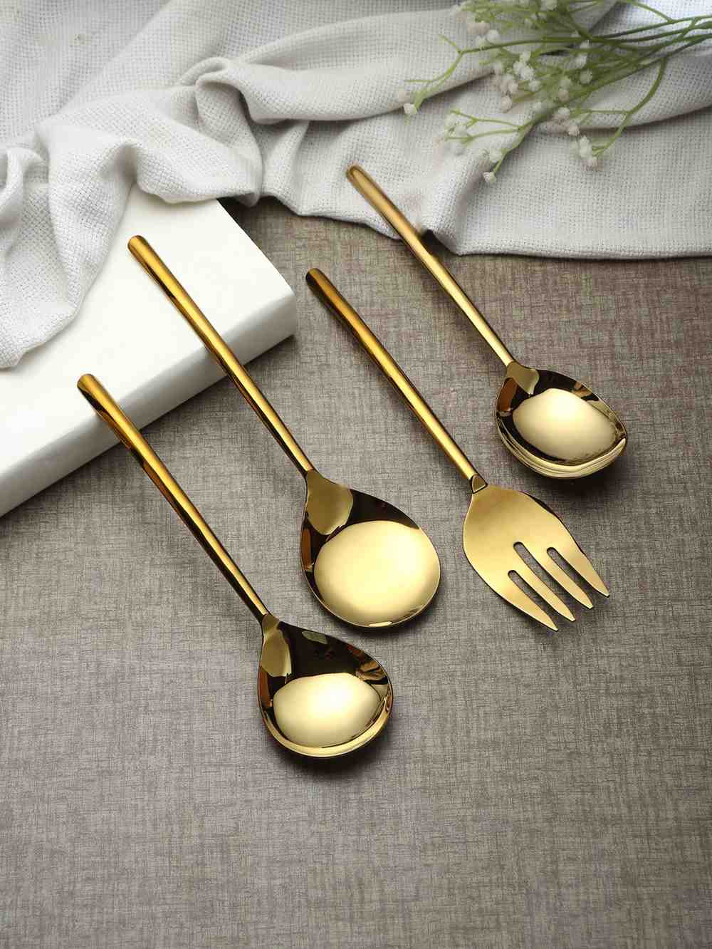 Ava Luxe Gold Serving Set