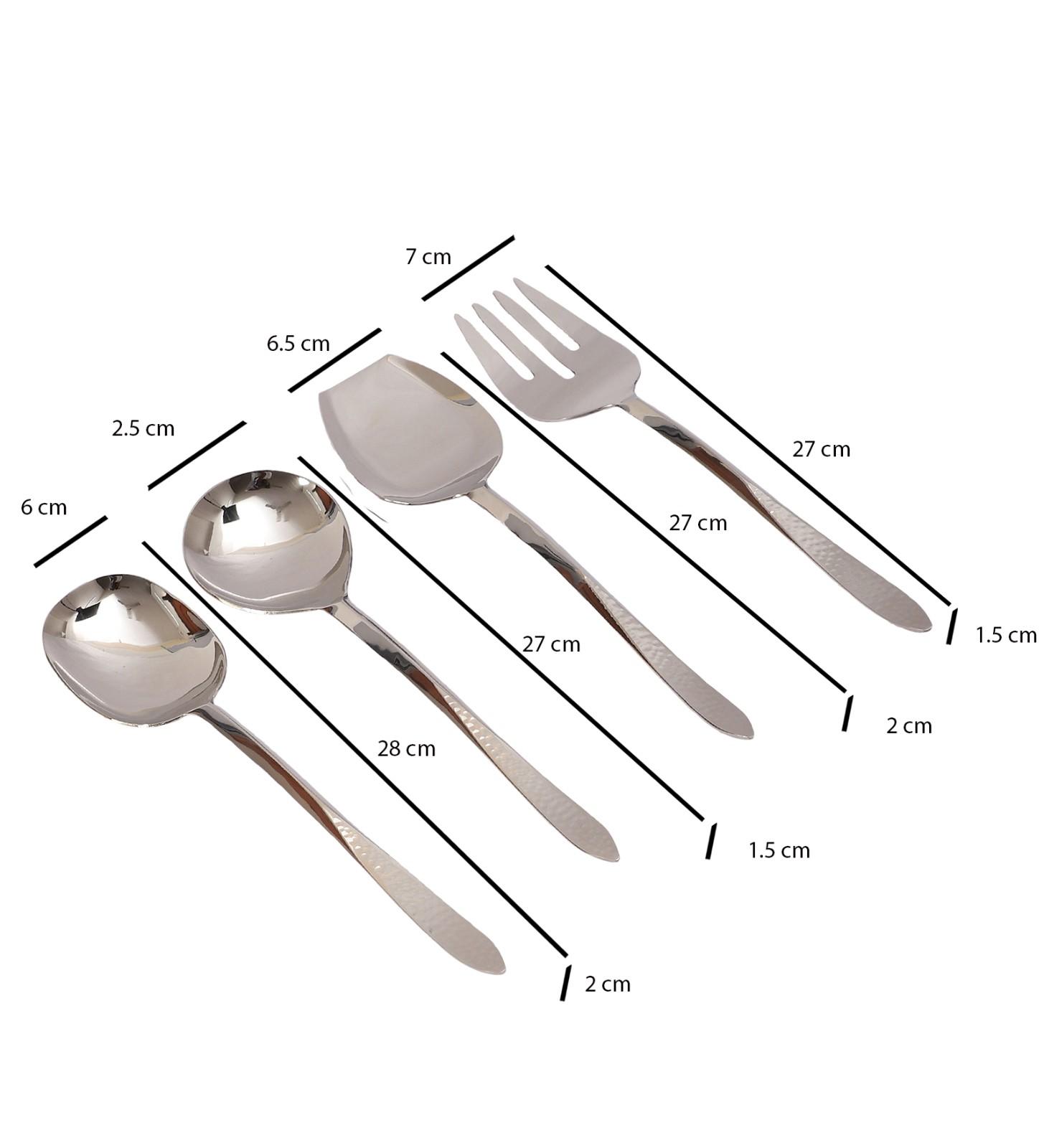 Dune Hammered Serving Set Silver - Image 2