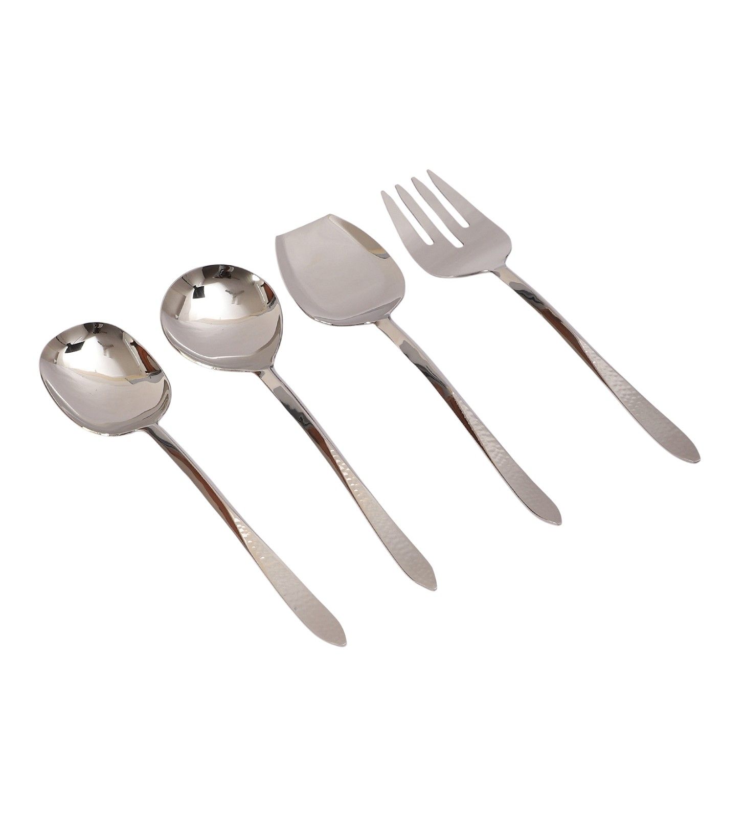 Dune Hammered Serving Set Silver - Image 3