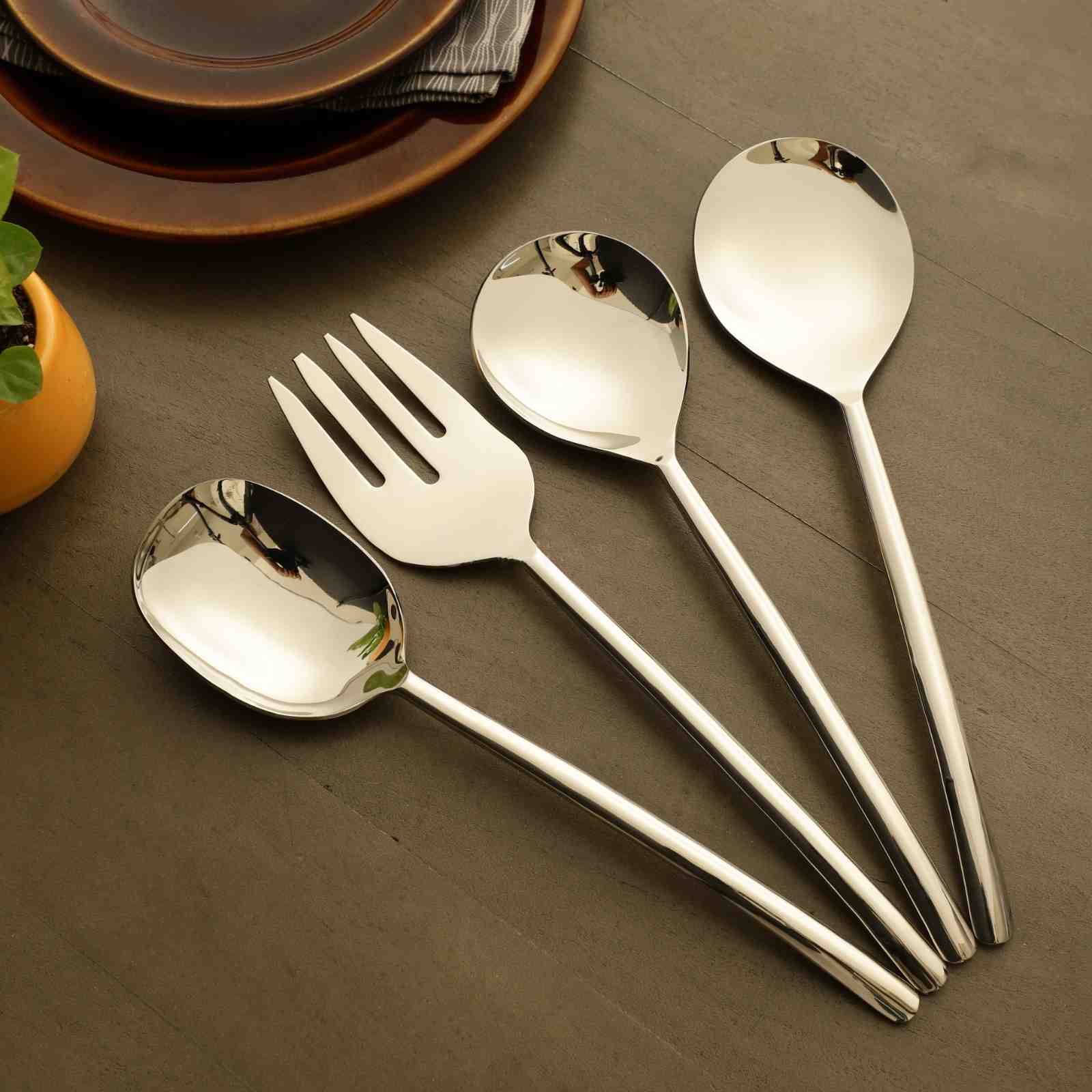 Ava Luxe Silver Serving Set - Image 2