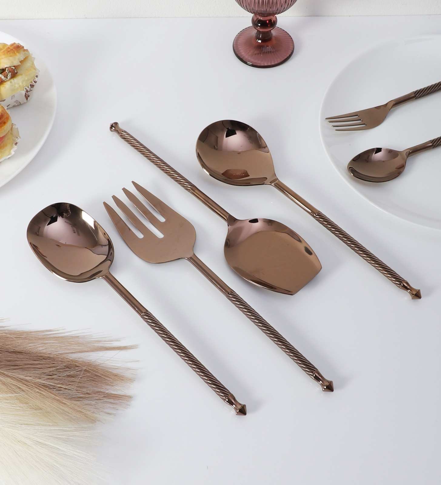 Brio Serving Set Rose Gold