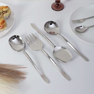 Dune Hammered Serving Set Silver