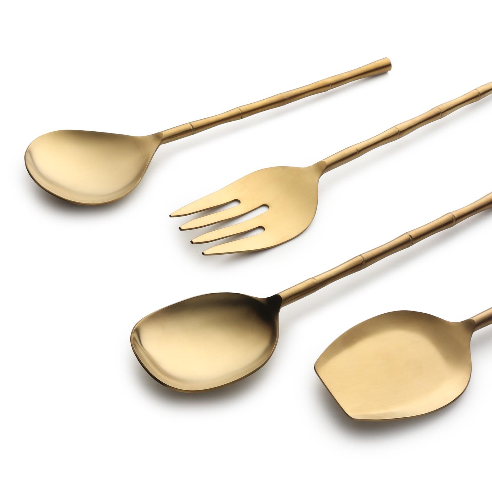 Bamboo Elegance Gold Serving Set - Image 5