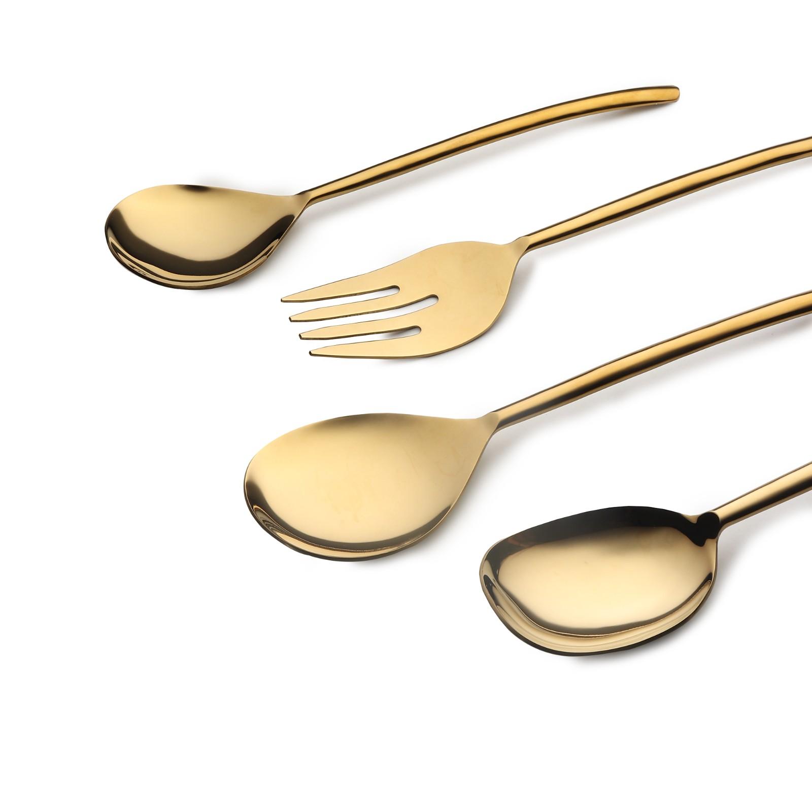 Ava Luxe Gold Serving Set - Image 5